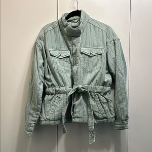 GAP Light Green Quilted Utility Jacket